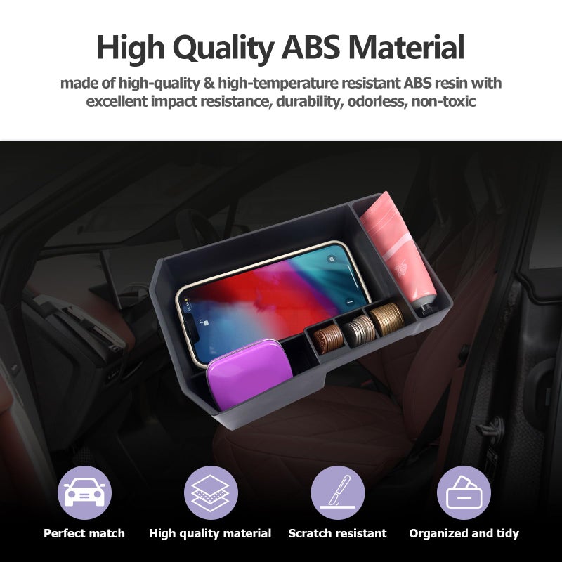 LUWU for 2025 2026 BMW iX Center Console Organizer 2022-2026 BMW iX xDrive45 xDrive60 M70 Armrest Storage Box Armrest Organizer Insert Tray 2025 iX i20 Armrest Console Organizer BMW iX Accessories - Image 3